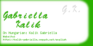 gabriella kalik business card